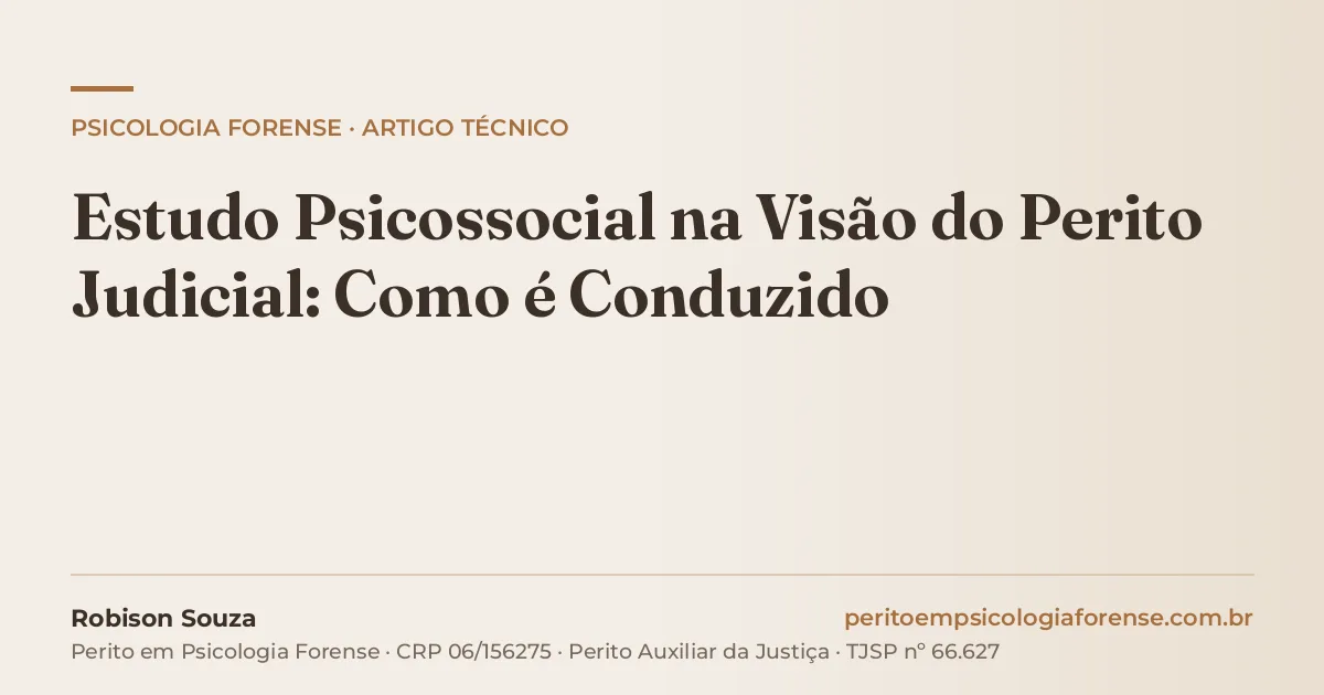 Estudo Psicossocial na Visão do Perito Judicial: Como é Conduzido